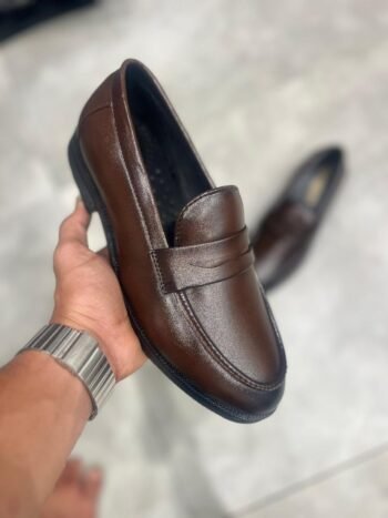 Brown Leather Penny Loafers